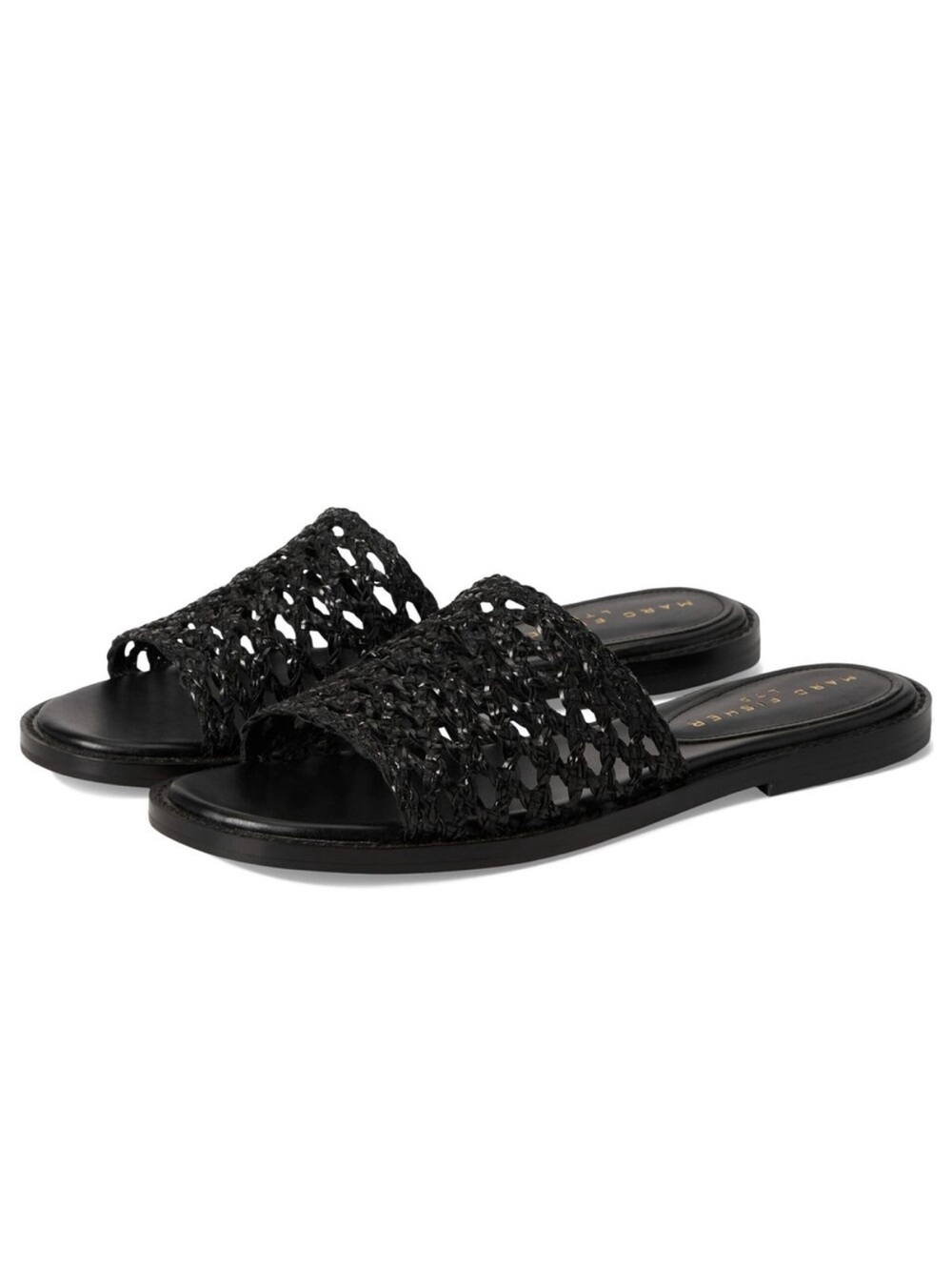 NWT⛱️Marc Fisher LTD - Black Glynne Woven Flat Sandal - 9.5